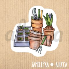 samolepka Práce na zahradě