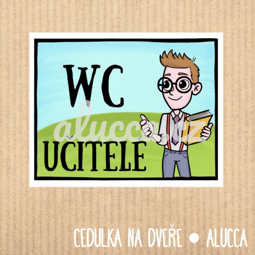 cedulka  Wc učitelé - provedení: papírová verze