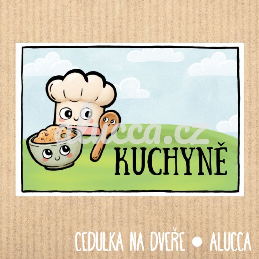 cedulka Kuchyně - provedení: laminovaná verze