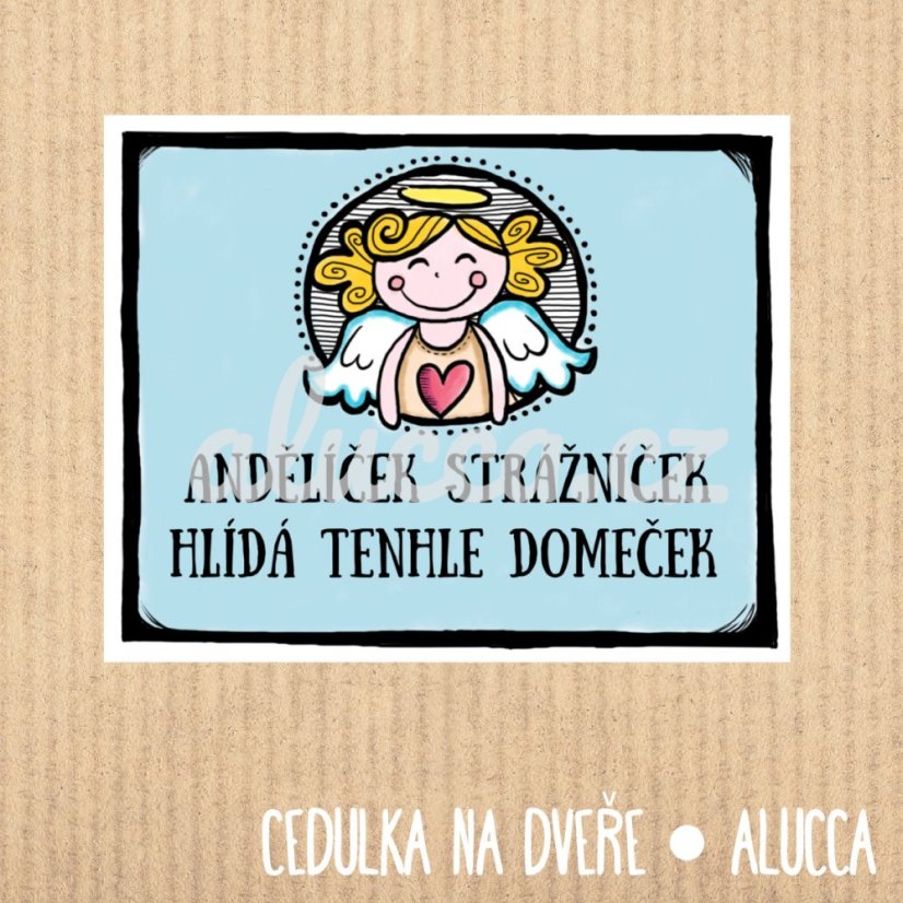 cedulka Andělíček - provedení: papírová verze cedulka Andělíček - provedení: papírová verze