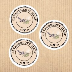 samolepkový arch Levandulový sirup