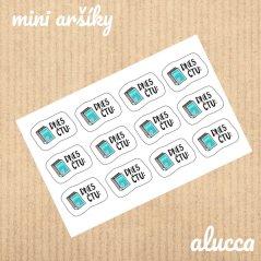 mini samolepky  Dnes čtu