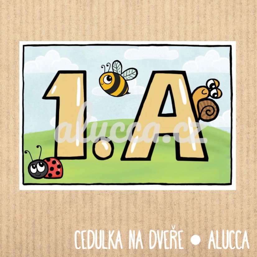 cedulka  Třída  V trávě - provedení: papírová verze
