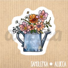 samolepka  Konev s květinami