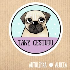 samolepka na auto Mopsík