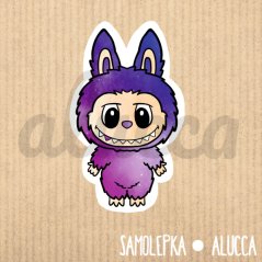 samolepka Labubu fialový