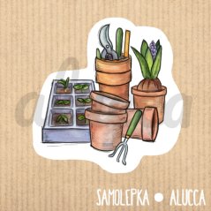 samolepka Práce na zahradě