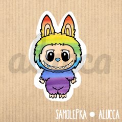 samolepka Labubu duhový