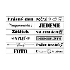 Otočné razítko s nápisy Aladine Roll' Stamp - Cestovní deník