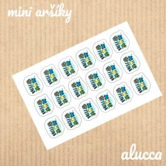 mini samolepky Praní