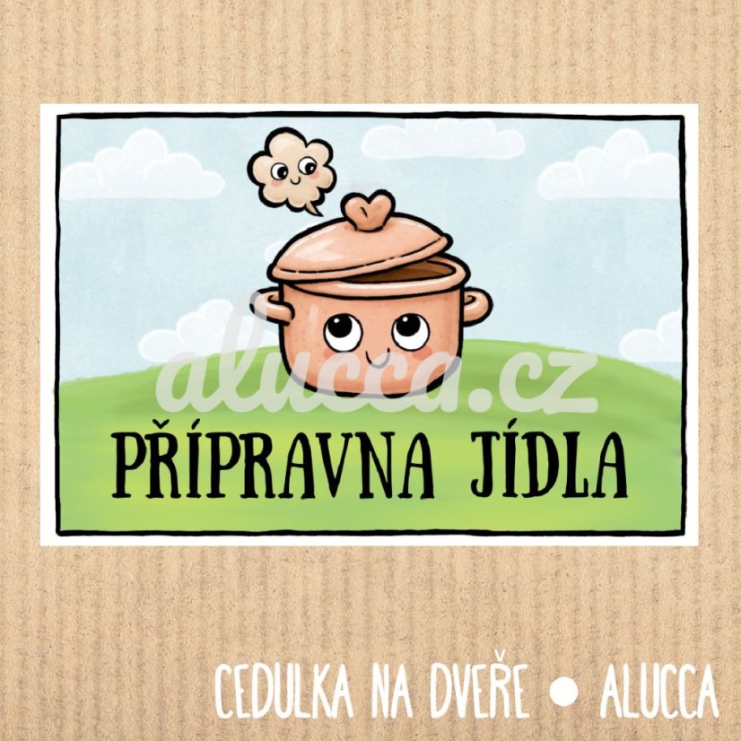 cedulka Přípravna jídla - provedení: papírová verze