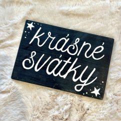 cedule Krásné svátky  / Veselé Vánoce