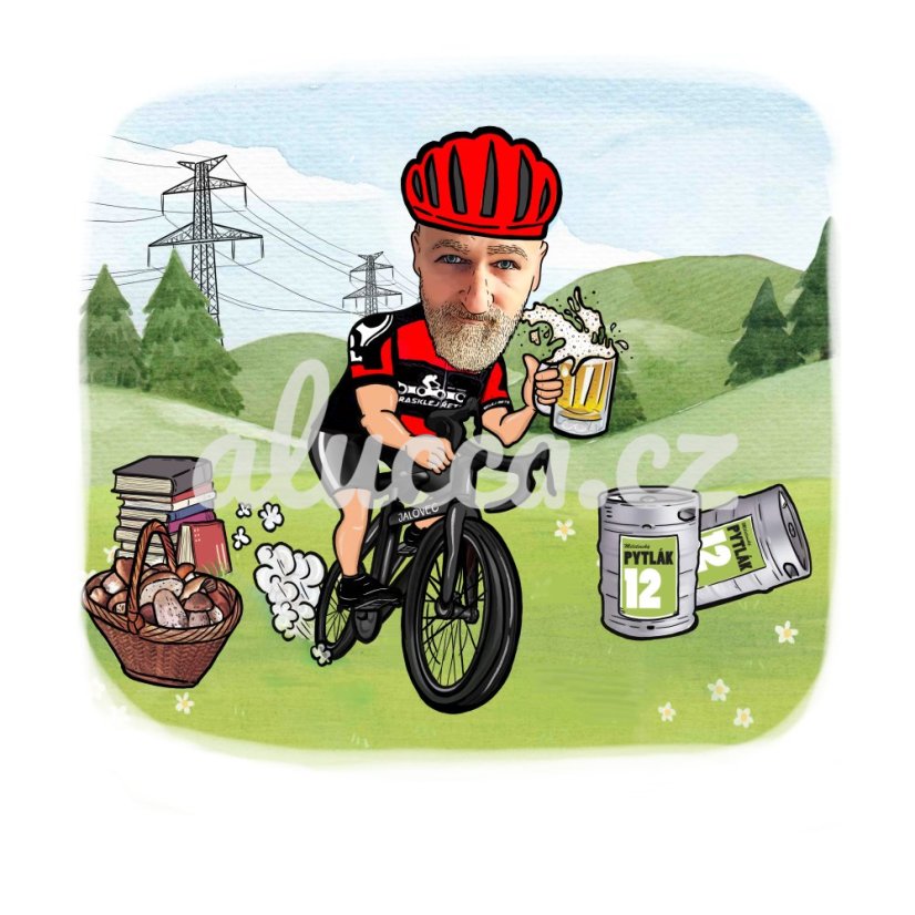 ilustrace / karikatura NAROZENINOVÁ