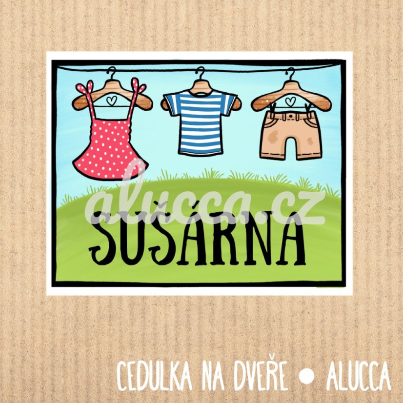 cedulka  Sušárna - provedení: papírová verze
